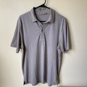 Travis Mathew Men’s Polo Shirt Grey Size M Golf Athletic Business Casual Top